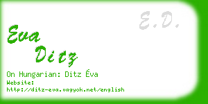 eva ditz business card